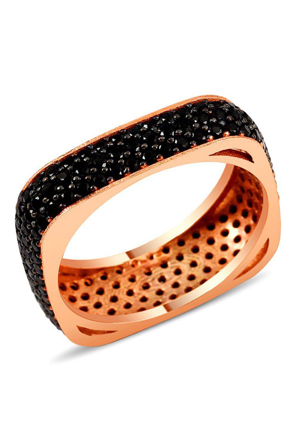Gümüş Rose 3 Sıra Kare Alyans (GA00055)