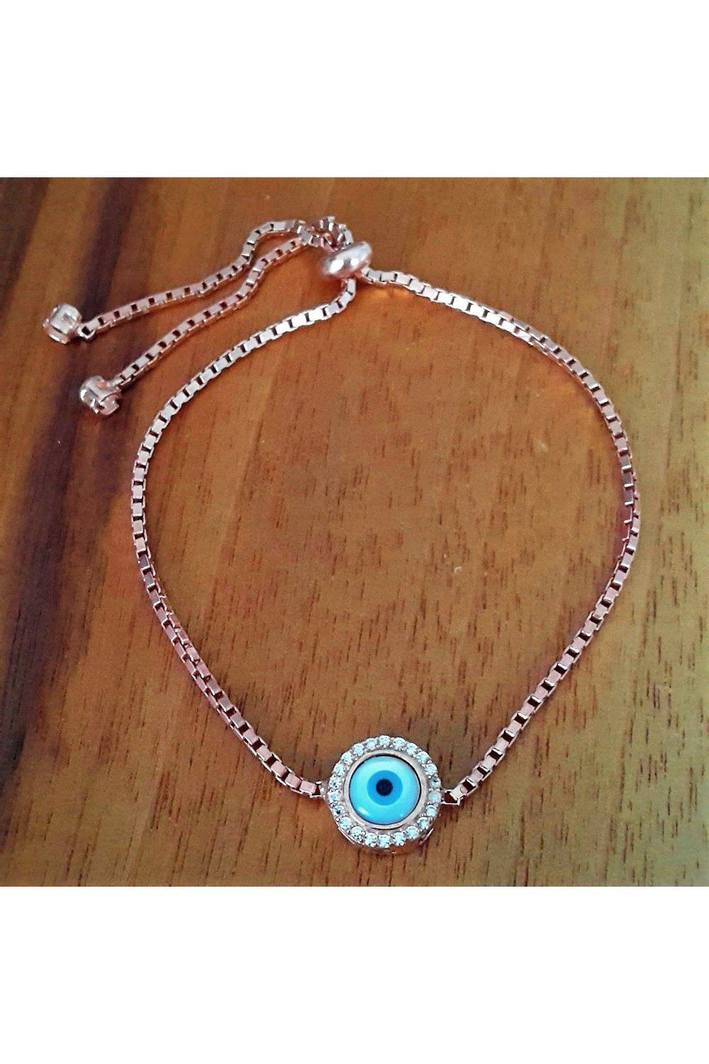 Sedef Gözlü Rose Gümüş Bileklik (GB00318)