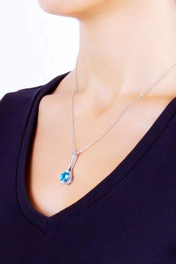 Pırlanta Topaz Birtanem Burç Kolyesi (GK00119)