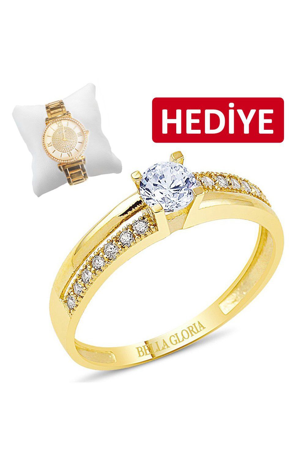 Çıtır Altın Tektaş Yüzük (PR78007)