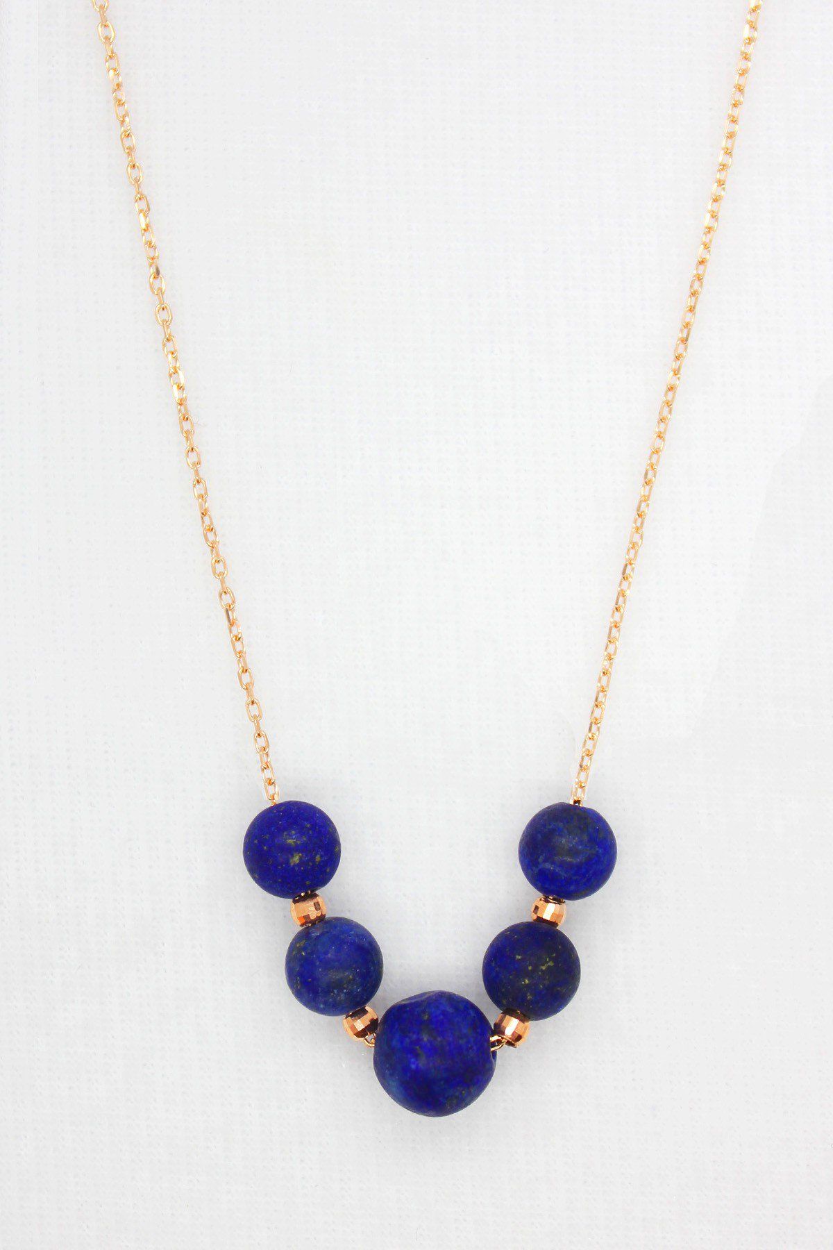 Lapis Lazuli Rose Gümüş Kolye (TGK0073)