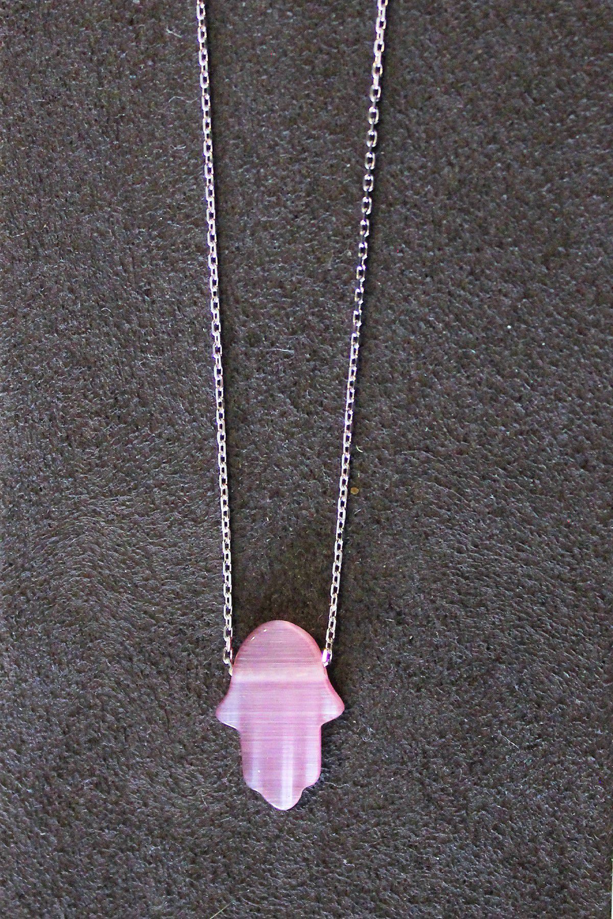 Pembe Fatma Ana Gümüş Kolye (TGK0267)