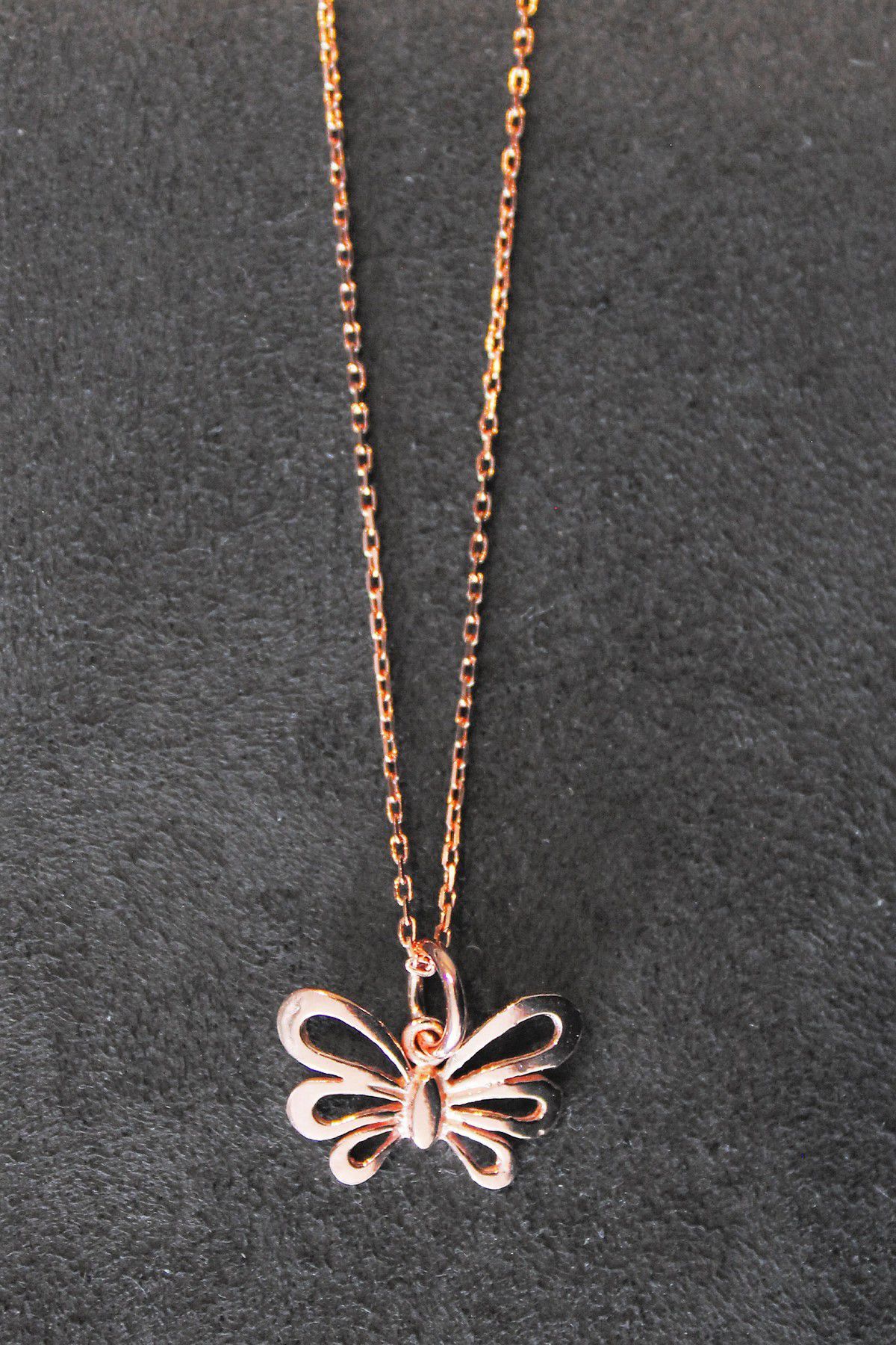 Kelebek Rose Gümüş Kolye (TGK0300)
