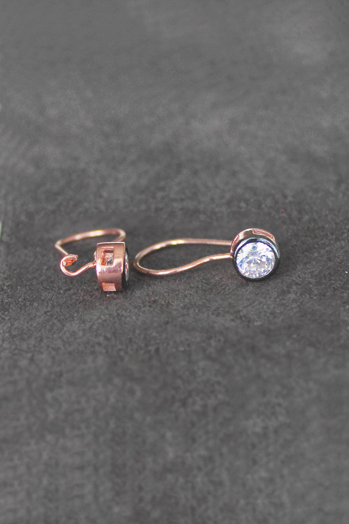 Telli Tektaş Rose Gümüş Küpe (TGP0084)