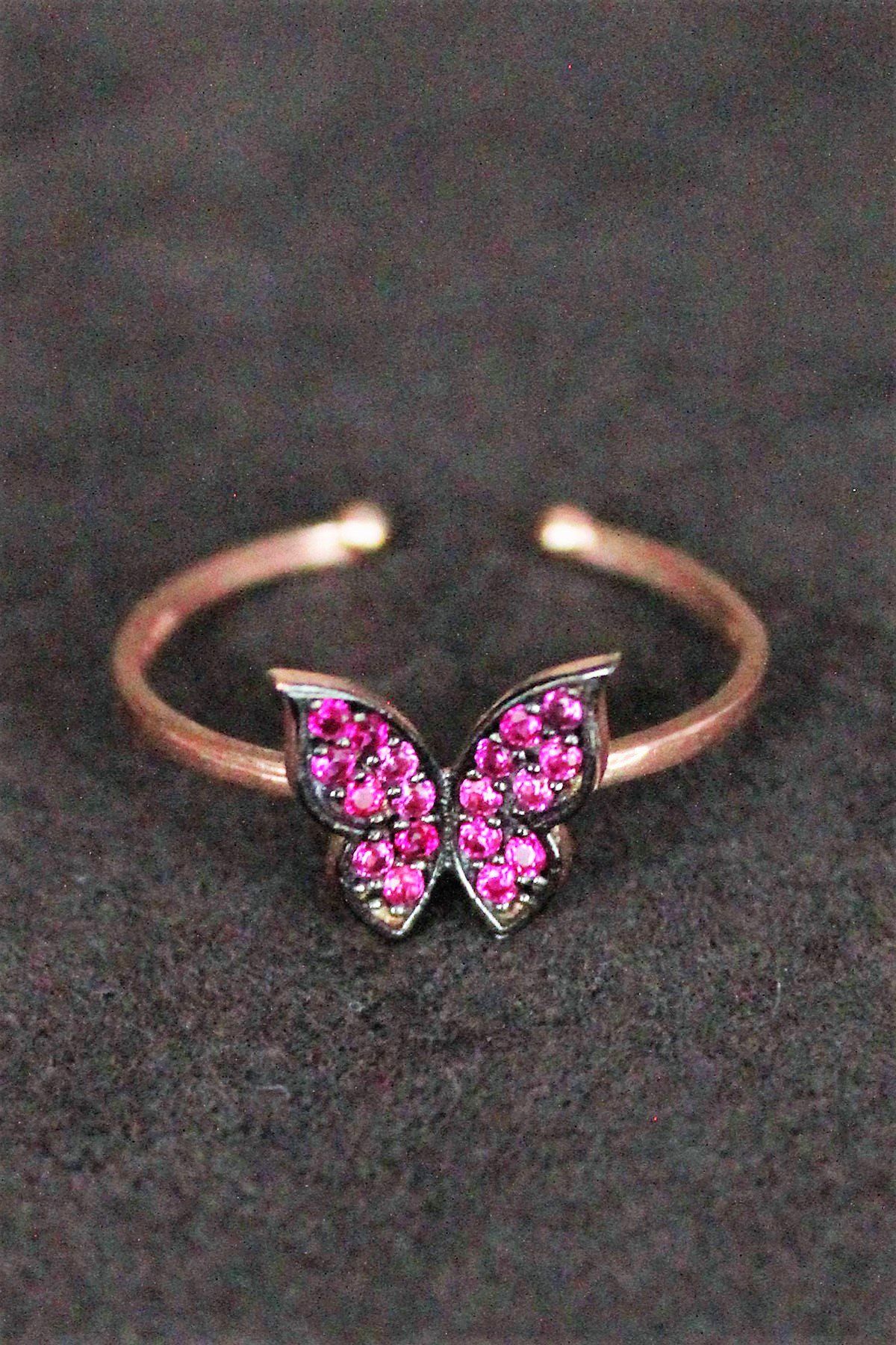 Kelebek Rose Gümüş Yüzük (TGY0014)