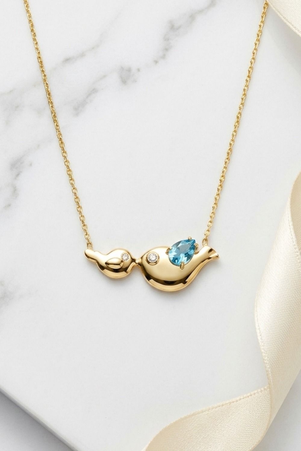 Annem ve Ben Topaz Pırlanta Kolye (PP8A001)