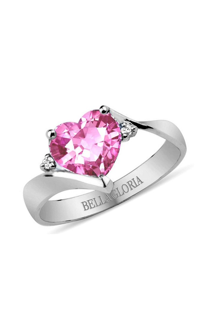 Pembe Kuvars Pırlanta Aşk Yüzüğü (GPY0056)