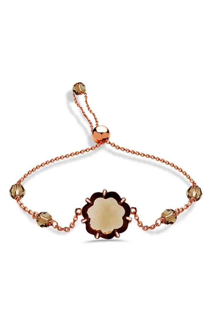 Asansörlü Smoky Quartz Gümüş Bileklik (GB00230)