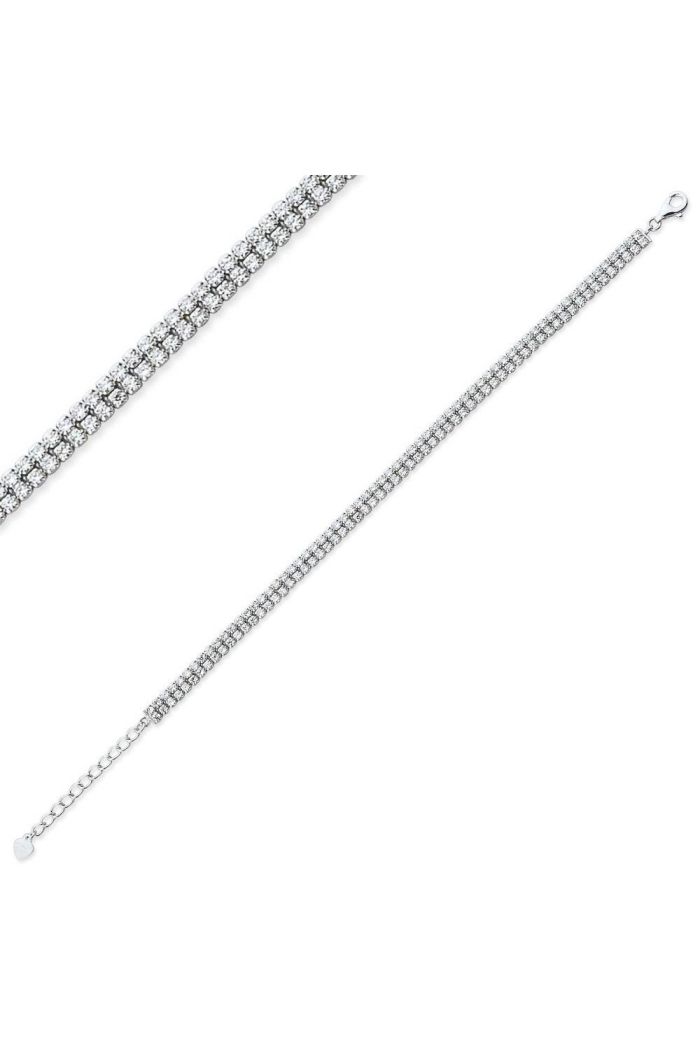 5 Sıra Düz Gümüş Bileklik (GB00236)