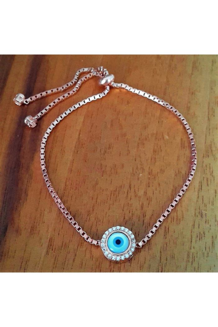 Sedef Gözlü Rose Gümüş Bileklik (GB00318)
