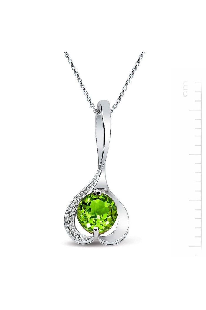 Pırlanta Peridot 'Birtanem' Burç Kolyesi (GK00122)