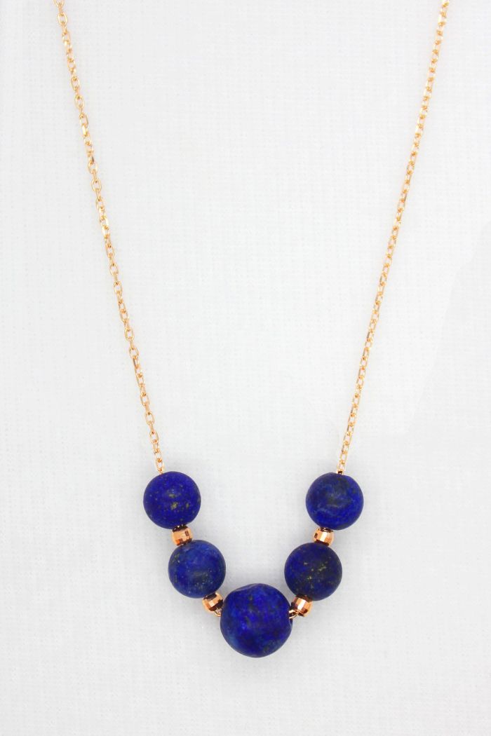 Lapis Lazuli Rose Gümüş Kolye (TGK0073)