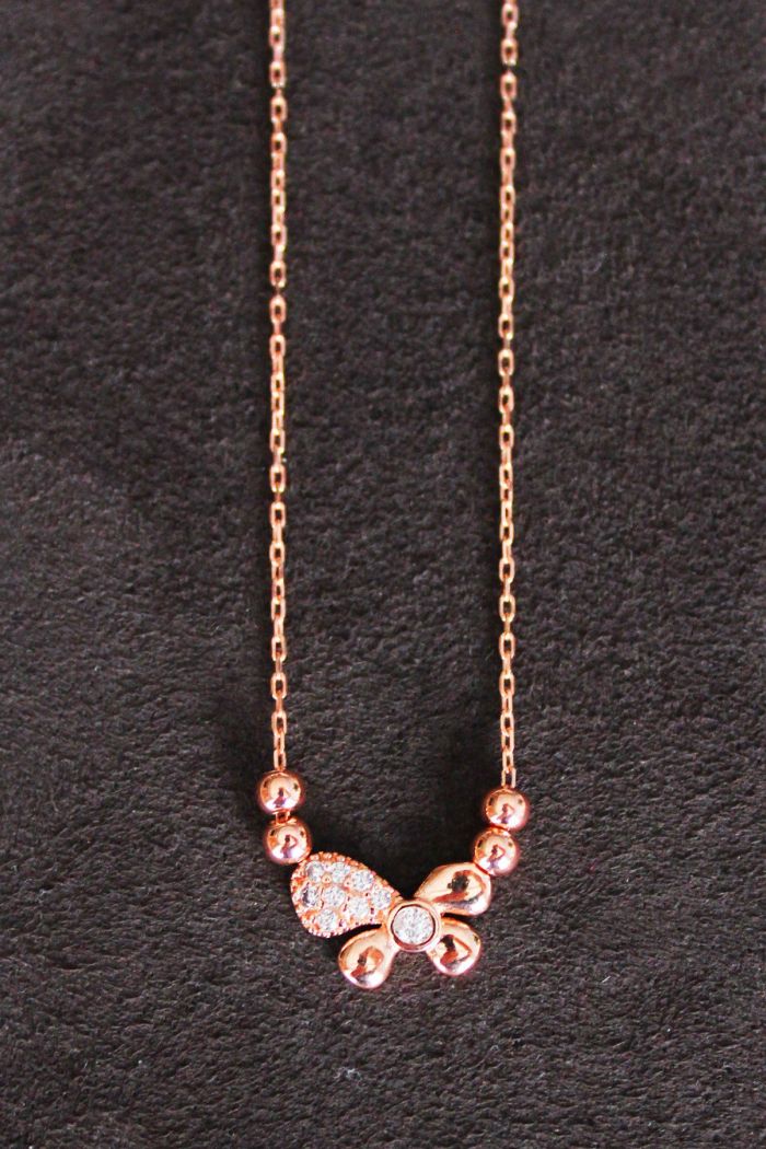 Kelebek Rose Gümüş Kolye (TGK0125)