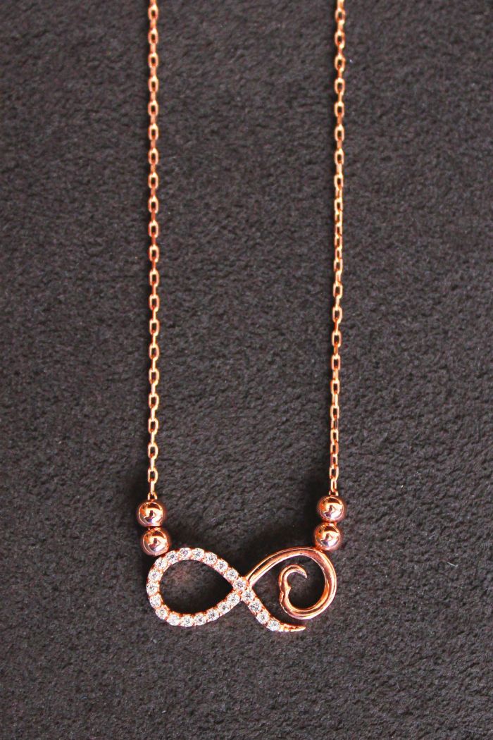 Sonsuzluk Rose Gümüş Kolye (TGK0135)