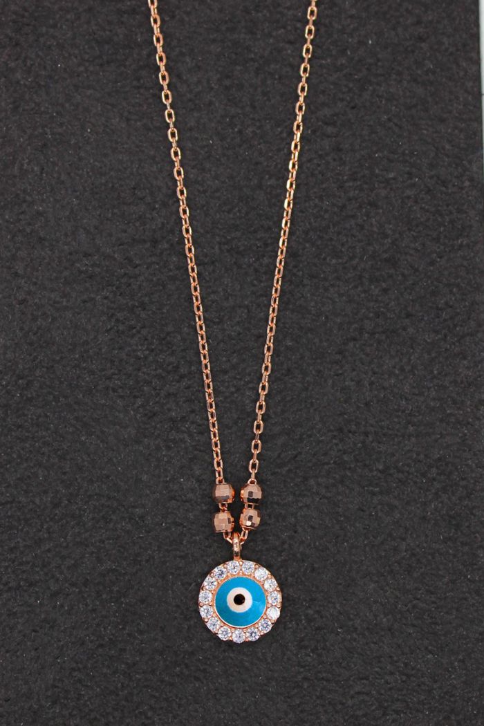 Nazar Rose Gümüş Kolye (TGK0197)