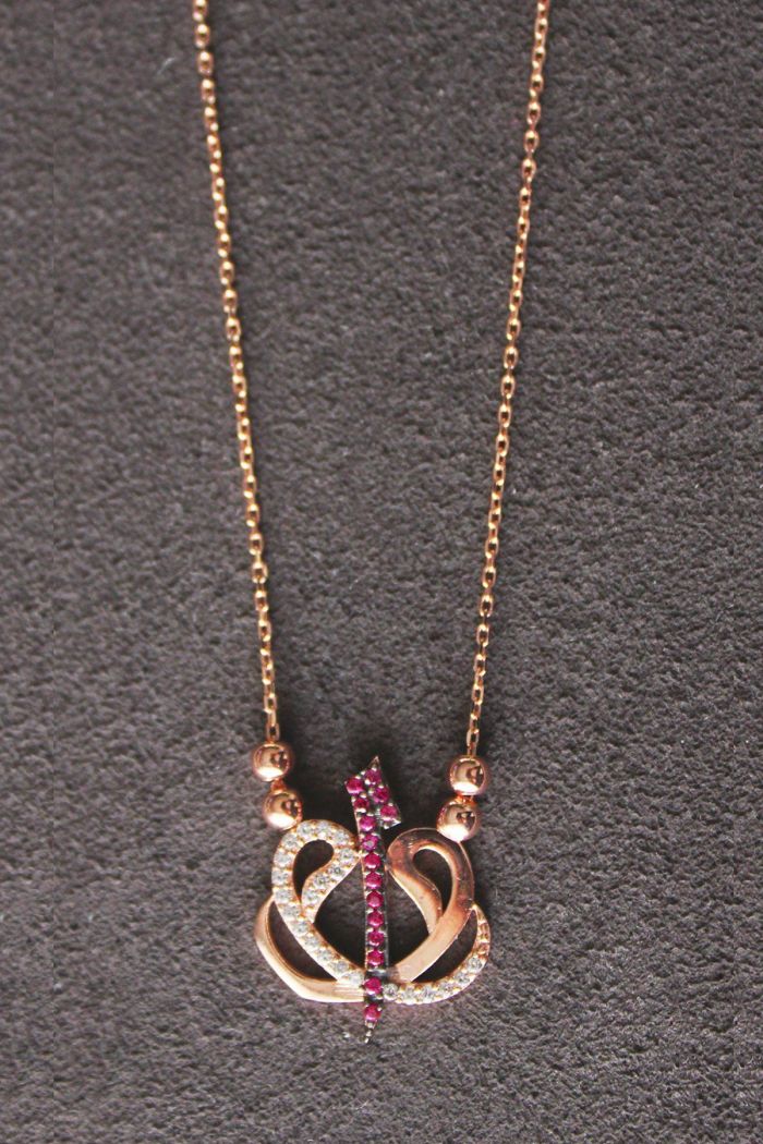 Elif Vav Rose Gümüş Kolye (TGK0209)