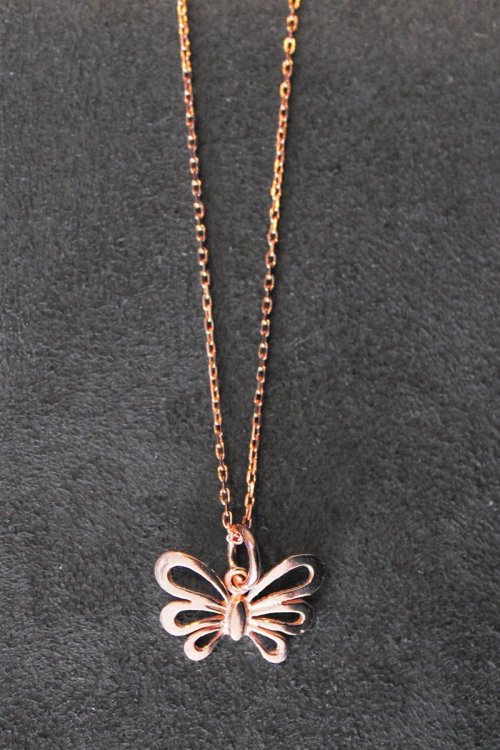 Kelebek Rose Gümüş Kolye (TGK0300)