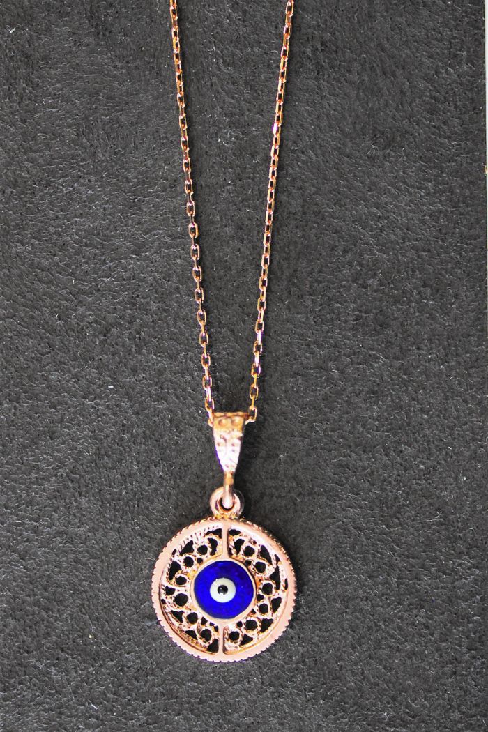 Nazarlı Rose Gümüş Kolye (TGK0328)