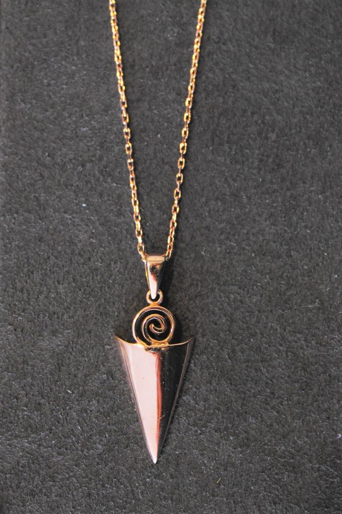 Fantezi Rose Gümüş Kolye (TGK0335)