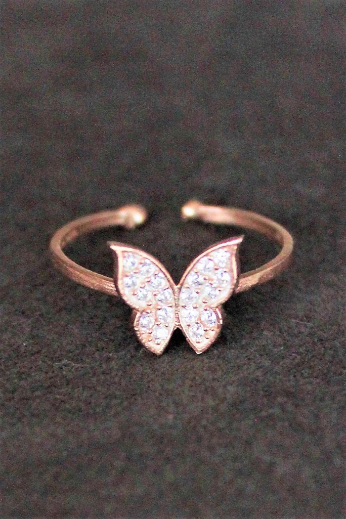 Kelebek Rose Gümüş Yüzük (TGY0013)
