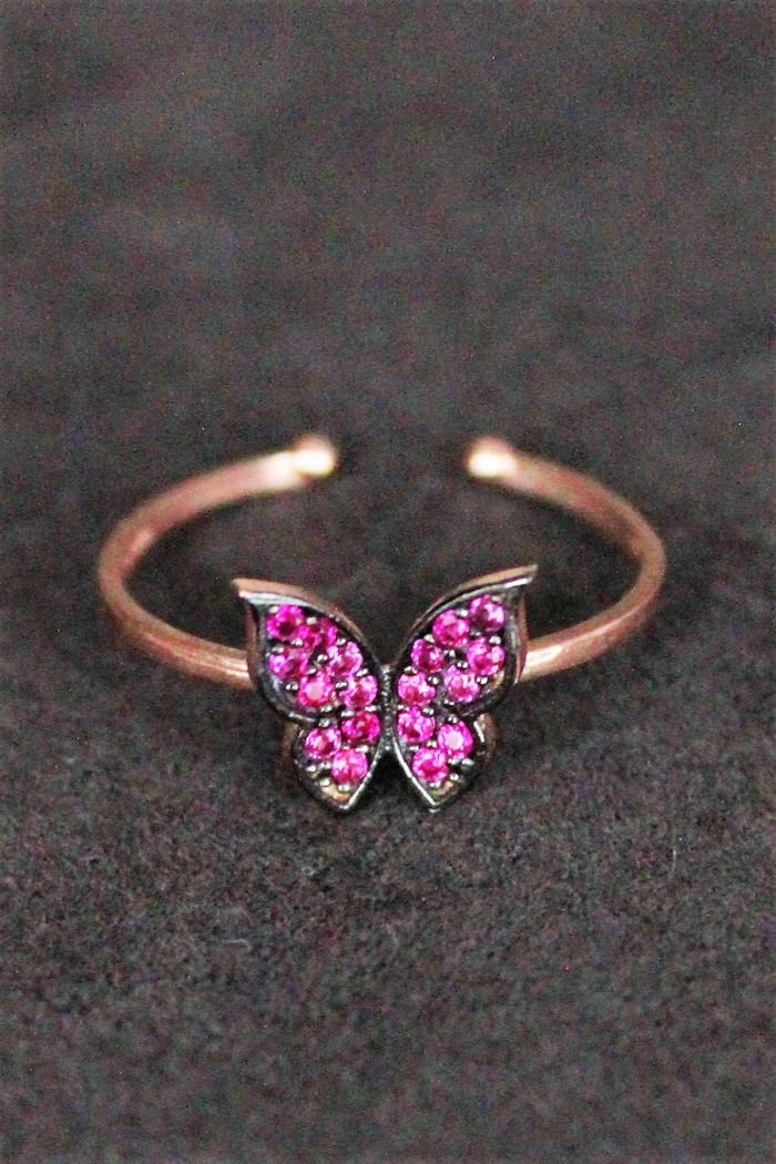 Kelebek Rose Gümüş Yüzük (TGY0014)